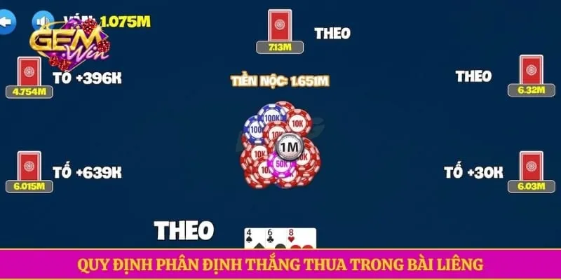 Bài Liêng GEMWIN - Quy Tắc Tính Điểm Và Bí Kíp Thắng Lớn Quy định phân định thắng thua trong bài liêng